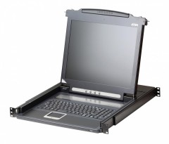 ЖК-монитор 17" с клавиатурой, выдвижной, 1U, RAL 7021 ATEN CL1000M