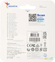 Флеш Диск A-Data 64Gb UV250 AUV250-64G-RBK USB2.0 серебристый