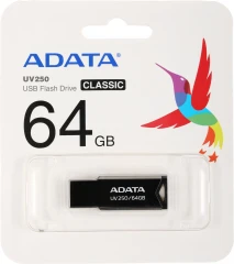 Флеш Диск A-Data 64Gb UV250 AUV250-64G-RBK USB2.0 серебристый