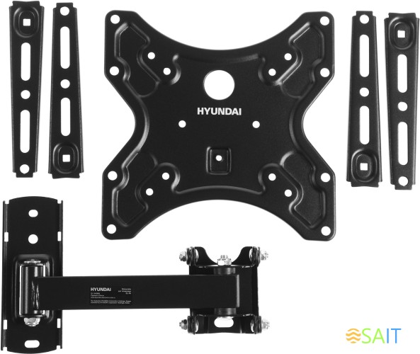 Кронштейн для телевизора Hyundai GL-R4 черный 13"-65" макс.25кг настенный поворот и наклон