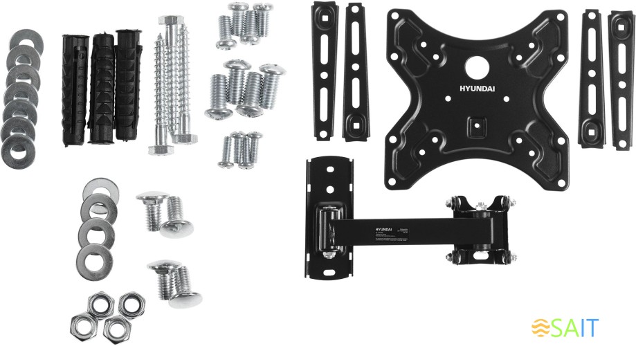 Кронштейн для телевизора Hyundai GL-R4 черный 13"-65" макс.25кг настенный поворот и наклон