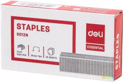Скобы для степлера 24/6 Deli E0012N оцинкованные кор.карт. (упак.:1000шт.)