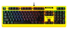 Клавиатура A4Tech B810RC Punk механическая желтый/черный USB for gamer LED (B810RC ( PUNK YELLOW )) кабель 1.8м