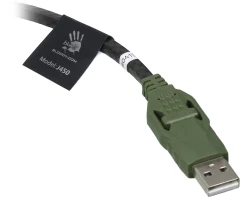 Наушники с микрофоном A4Tech Bloody J450 черный/зеленый 1.8м мониторные оголовье (J450)