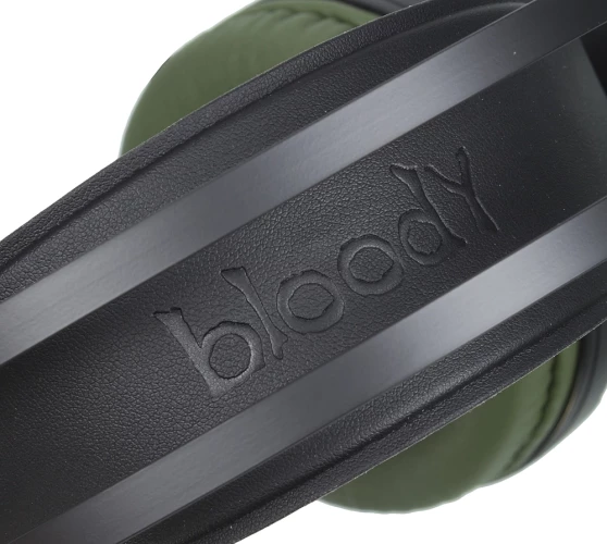 Наушники с микрофоном A4Tech Bloody J450 черный/зеленый 1.8м мониторные оголовье (J450)