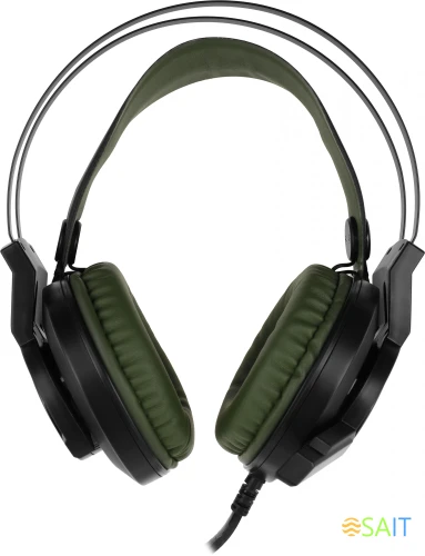 Наушники с микрофоном A4Tech Bloody J450 черный/зеленый 1.8м мониторные оголовье (J450)