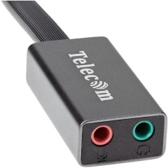 Переходник Адаптер Telecom USB 2.0 Type C M/2 x Jack 3.5 mm F (TA313U)