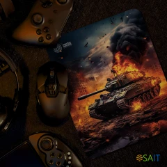 Коврик для мыши Cactus Burning tank рисунок 300x250x3мм (CS-MP-D04M)