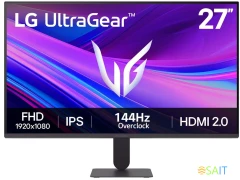 Монитор LG 27&quot; UltraGear 27G411A-B черный IPS LED 16:9 HDMI матовая 1500:1 250cd 178гр/178гр 1920x1080 144Hz G-Sync FreeSync DP FHD 3.8кг