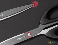 Ножницы Deli EM611 офисные 210мм ручки пластиковые сталь ассорти чехол с европод.