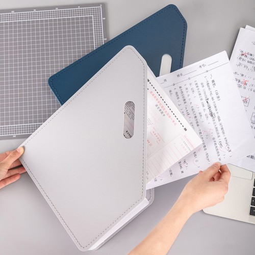 Папка с 13 прозр.вклад. Deli 63952DK-BLUE A4 полипропилен темно-синий с ручками