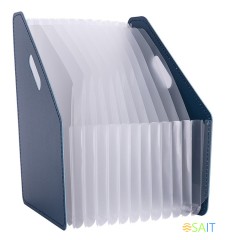 Лоток вертикальный Deli 63952DK-BLUE для бумаг A4 темно-синий полипропилен