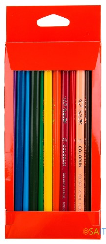 Карандаши цв. Deli EC00300 ColoRun трехгран. тополь 12цв. коробка/европод.