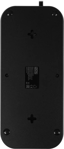 Сетевой фильтр Powercom SP-08 USB03AB 1.8м 1.8м (8 розеток) черный (коробка)