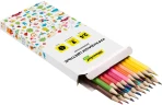 Карандаши цв. Silwerhof Eco 2.65мм шестигран. дерево ассорти 24цв. коробка/европод.
