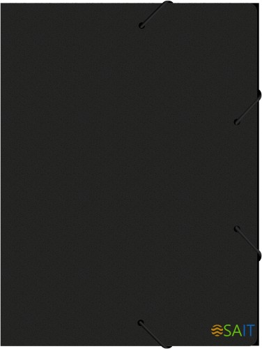 Папка-короб на резинке Бюрократ -BA40/07BLCK пластик 0.7мм корешок 40мм A4 черный