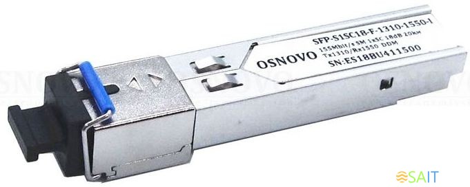Модуль Osnovo SFP-S1SC18-F-1310-1550-I