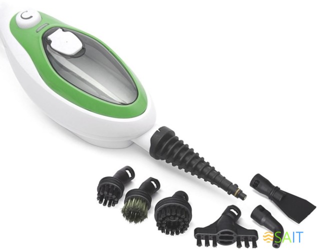 Швабра паровая Kitfort КТ-1004-2 1500Вт зеленый/белый