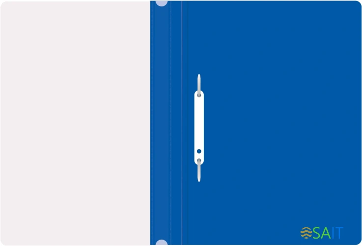 Папка-скоросшиватель Silwerhof Eco A4 прозрач.верх.лист пластик синий 0.11/0.13