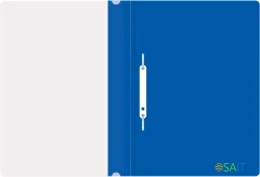 Папка-скоросшиватель Silwerhof Eco A4 прозрач.верх.лист пластик синий 0.11/0.13