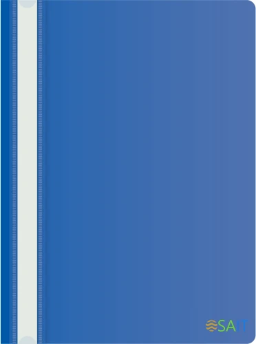 Папка-скоросшиватель Silwerhof Eco A4 прозрач.верх.лист пластик синий 0.11/0.13