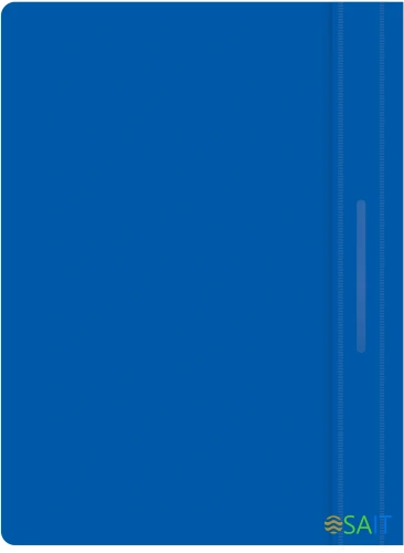 Папка-скоросшиватель Silwerhof Eco A4 прозрач.верх.лист пластик синий 0.11/0.13