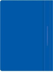 Папка-скоросшиватель Silwerhof Eco A4 прозрач.верх.лист пластик синий 0.11/0.13