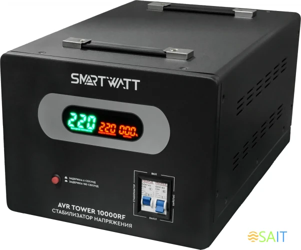 Стабилизатор напряжения Smartwatt AVR Tower 10000RF 10000ВА черный