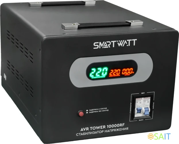Стабилизатор напряжения Smartwatt AVR Tower 10000RF 10000ВА черный