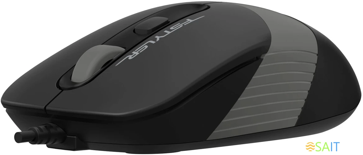 Мышь A4Tech Fstyler FM10T серый/черный оптическая 1600dpi USB для ноутбука 3but (FM10T GREY)