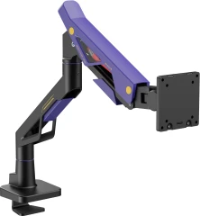 Кронштейн для мониторов Ultramounts UM741BP черный/фиолетовый 24"-57" макс.30кг крепление к столешнице поворот и наклон