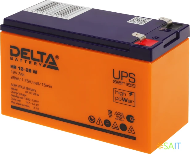 Батарея для ИБП Delta HR 12-28 W 12В 7Ач