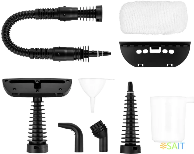 Пароочиститель ручной Kitfort КТ-9193-1 1050Вт черный/малиновый