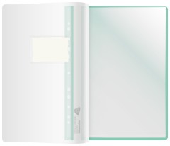 Папка-скоросшиватель Silwerhof 255123-04 A4 прозрач.верх.лист 30 вкладышей боков.перф. полипропилен зеленый