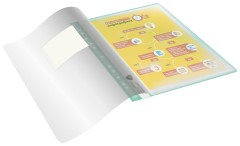 Папка-скоросшиватель Silwerhof 255123-04 A4 прозрач.верх.лист 30 вкладышей боков.перф. полипропилен зеленый