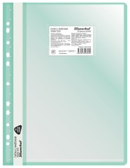 Папка-скоросшиватель Silwerhof 255123-04 A4 прозрач.верх.лист 30 вкладышей боков.перф. полипропилен зеленый