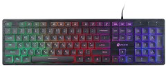 Клавиатура Оклик 550ML черный USB slim Multimedia LED (1061617)