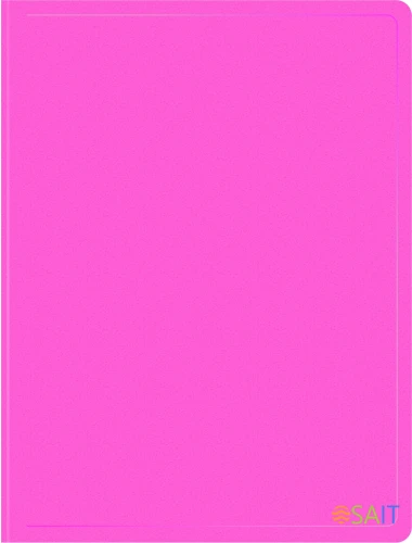 Папка метал.пруж.скоросш. Бюрократ Double Neon DNE07PPINK A4 пластик 0.7мм кор.27мм карм.прод.внут. розовый