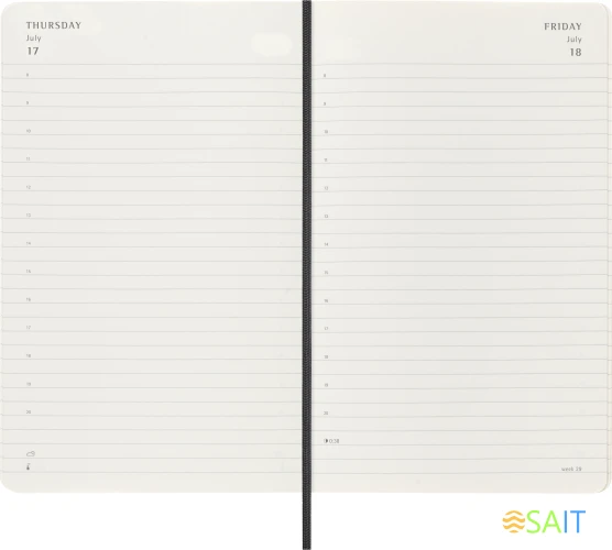 Ежедневник Moleskine ACADEMIC SOFT Large 130х210мм датир.18мес 592стр. мягкая обложка черный