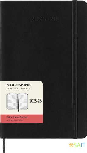 Ежедневник Moleskine ACADEMIC SOFT Large 130х210мм датир.18мес 592стр. мягкая обложка черный