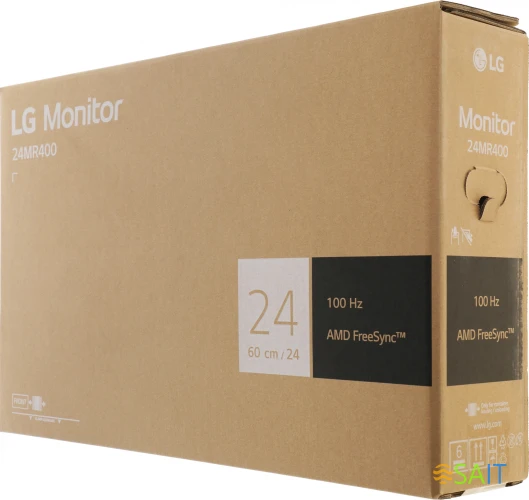 Монитор LG 23.8" 24MR400-B черный IPS LED 16:9 HDMI матовая 250cd 178гр/178гр 1920x1080 100Hz FreeSync VGA FHD 2.6кг