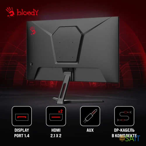 Монитор Bloody 23.8" MN240F черный IPS LED 1ms 16:9 HDMI M/M матовая 280cd 178гр/178гр 1920x1080 180Hz G-Sync DP FHD 2.9кг