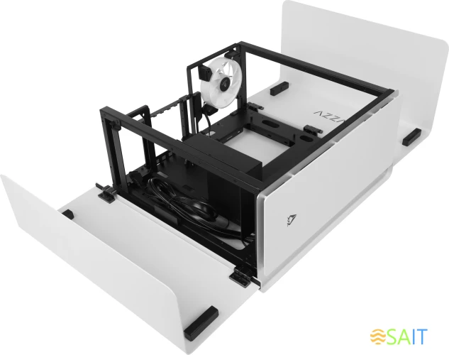 Корпус Azza Cast белый без БП ATX 3x120mm 2x140mm 2xUSB3.0 audio bott PSU