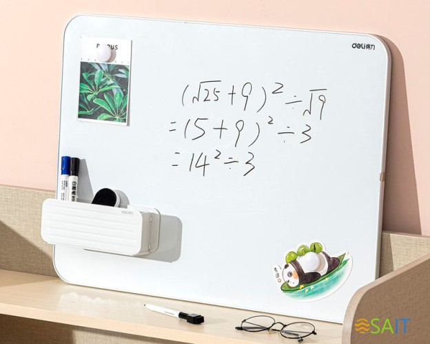 Доска магнитно-маркерная Deli 50025 лак серебристый 45x60см пластик/металл