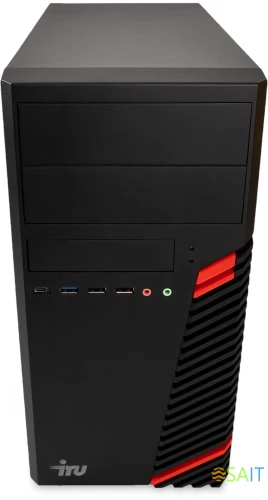 ПК IRU Home 310H6SM MT PG G7400 (3.7) 8Gb SSD256Gb UHDG 710 Windows 11 Professional 64 GbitEth 400W черный (2058173)
