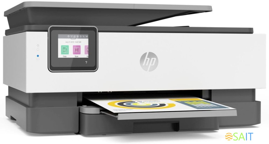 МФУ струйный HP OfficeJet 8023 (1KR64B) A4 Duplex WiFi черный