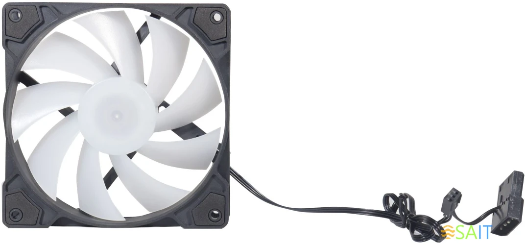 Вентилятор для корпуса Оклик OG-CF120RGB1-BK RGB 120х120x25 черный 3-pin 4-pin (Molex) 23дБ Ret