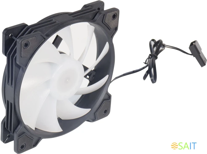 Вентилятор для корпуса Оклик OG-CF120RGB1-BK RGB 120х120x25 черный 3-pin 4-pin (Molex) 23дБ Ret