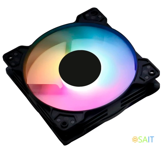 Вентилятор для корпуса Оклик OG-CF120RGB1-BK RGB 120х120x25 черный 3-pin 4-pin (Molex) 23дБ Ret