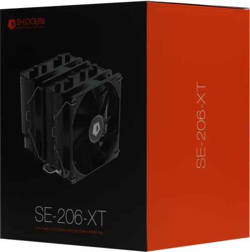 Устройство охлаждения(кулер) ID-Cooling SE-206-XT Soc-AM5/AM4/1200/1700/1851 черный 4-pin 15-35dB Al+Cu 250W 1100gr Ret